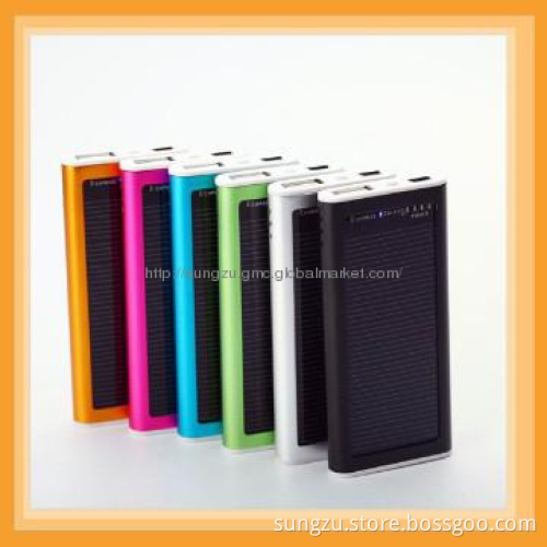 Sungzu Aluminium Solar Charger with colourful led lamp